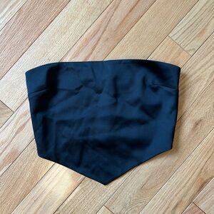 Sunday Best Black Strapless Bustier Top